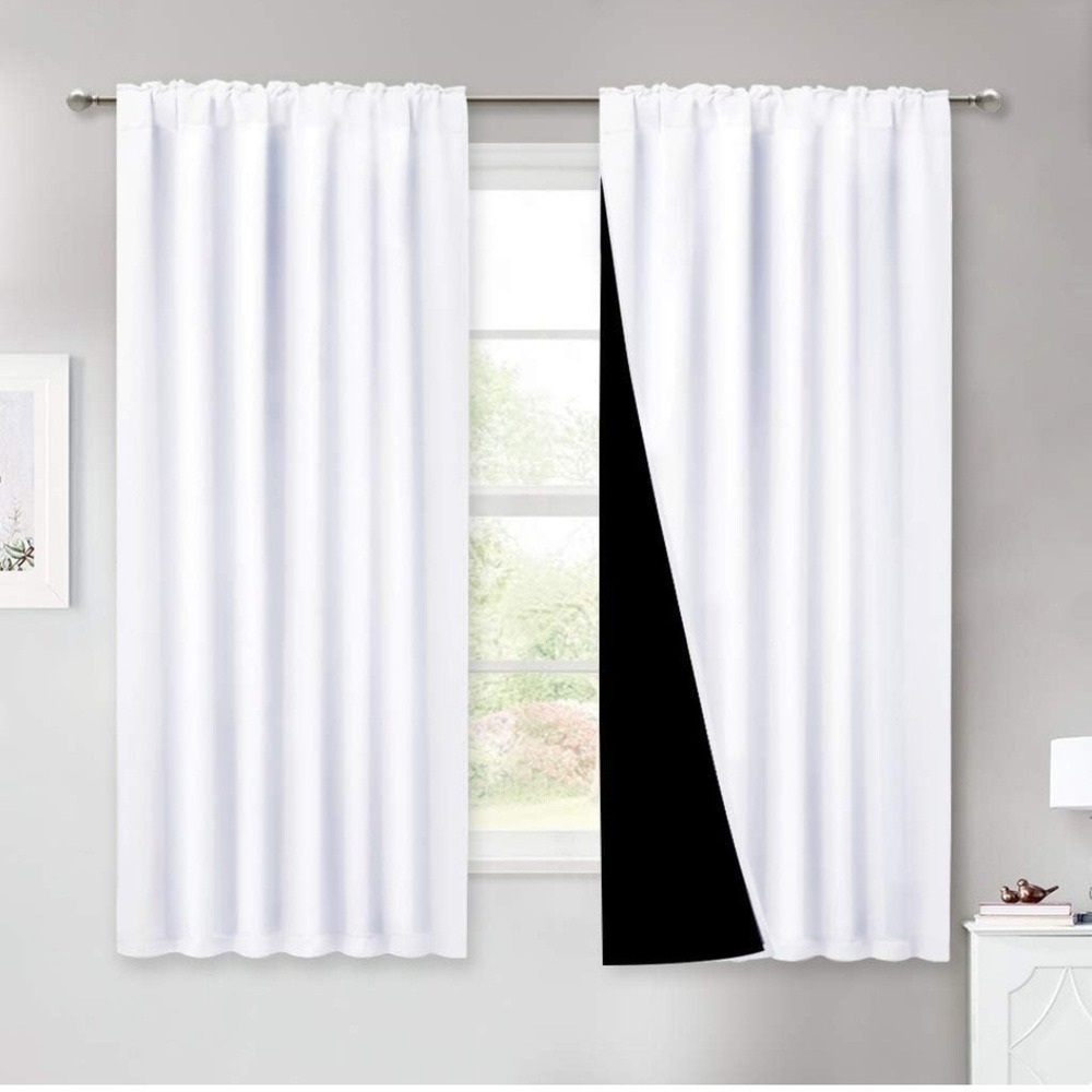 NICETOWN 100%‎ Blackout Window Curtain Panels, Cold and Full Light Blocking...